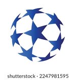 star logo icon art design sign emblem symbol isolated blue gradient white background vector