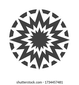 Star logo icon in circle design vector