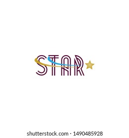 star logo icon for creative industry and sport