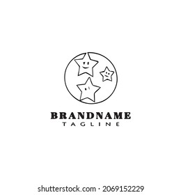 diseño de iconos de logotipo de estrella plantilla de diseño vector moderno lindo