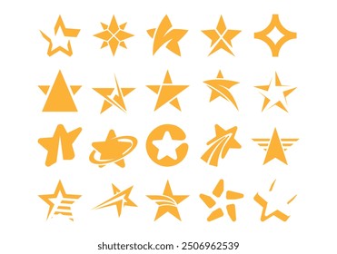 Star Logo Icon Element Set