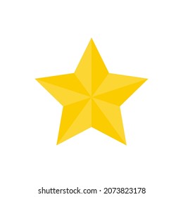 Icono del logotipo de la estrella. Ilustración vectorial de diseño plano aislada en fondo blanco.