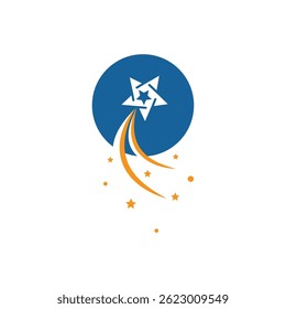 Ícone de logotipo de estrela ilustração vetor design plano