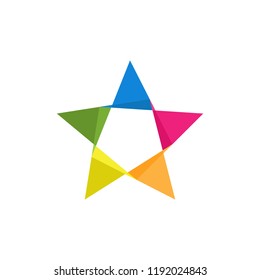 star logo icon polygonal vector