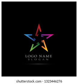 Star Logo. Icon and Symbol Vector Template.