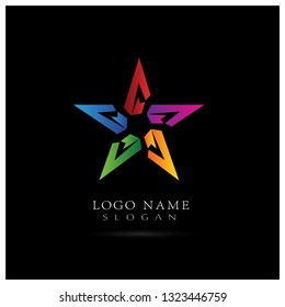 Star Logo. Icon and Symbol Vector Template.