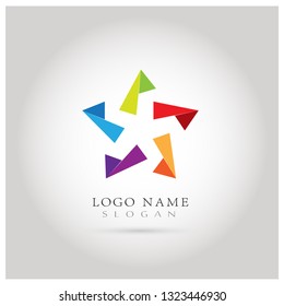 Star Logo. Icon and Symbol Vector Template.