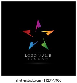 Star Logo. Icon and Symbol Vector Template.