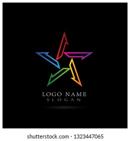 Star Logo. Icon and Symbol Vector Template.