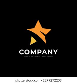 icono del logotipo estrella y plantilla de logotipo