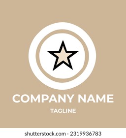 icono del logotipo estrella y plantilla de logotipo