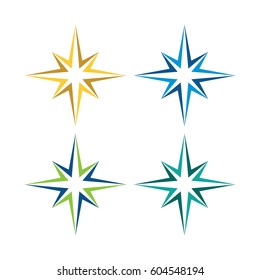 Star logo icon template