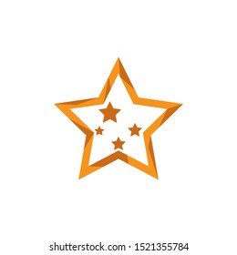 Star logo icon template. Star logo design on white background.