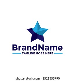 Star logo icon template. Star logo design on white background.