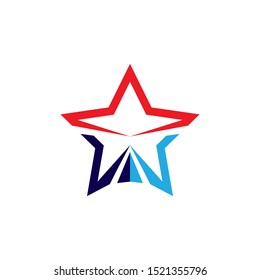 Star logo icon template. Star logo design on white background.