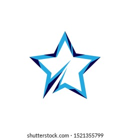 Star logo icon template. Star logo design on white background.