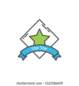 star logo and icon vector illustration design template