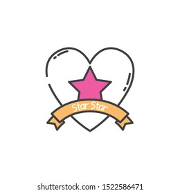 star logo and icon vector illustration design template