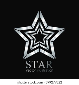 Star logo, icon. Vector illustration.