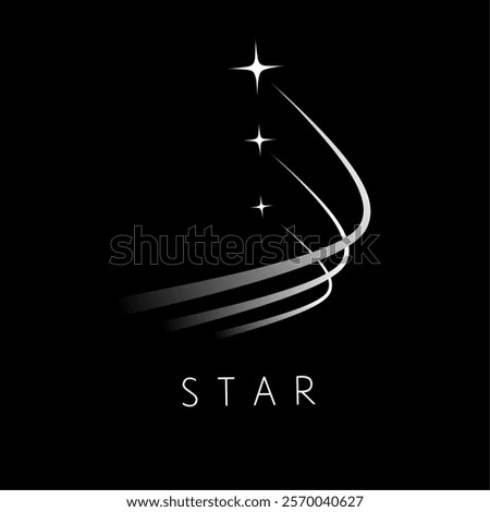 star logo icon vector illustration template design, shooting star logo. 
