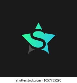 star logo icon vector illustratipon isolated image design template with black background