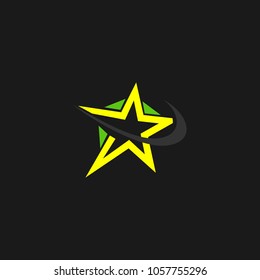star logo icon vector illustratipon isolated image design template with black background