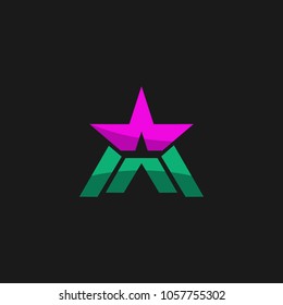 star logo icon vector illustratipon isolated image design template with black background