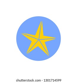 Star, logo, icon. Yellow star. Vector illustration. EPS 10.