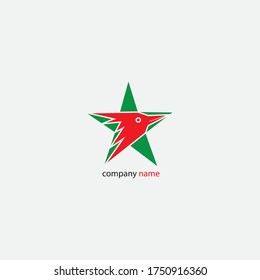 star logo illustration of a color bird vector design