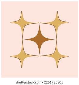 Diseño de símbolo y vector de ilustración del logotipo de estrella