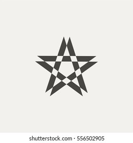 star logo, A initial logo black vector eps