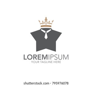 Star logo. King of stars illustration