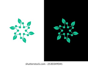 STAR logo leaf modern simple design