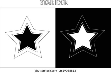  Star Logo, Line Icon Logo Elements Design

