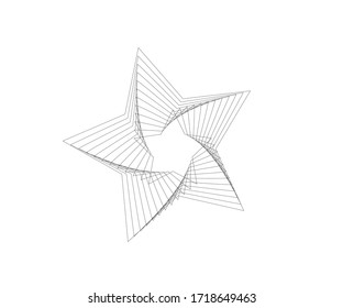 Logo de Star. Icono, signo, símbolo, Diseño plano, botón, web. vectorial - ilustración, pasos 10.
