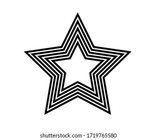 Star logo. Star lined icon, sign, symbol, Flat design, button, web. vector - illustration eps 10.