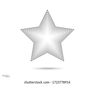 Logo de Star. Icono, signo, símbolo, Diseño plano, botón, web. vectorial - ilustración, pasos 10.