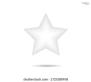 Star logo. Star lined icon, sign, symbol, Flat design, button, web. vector - illustration eps 10.