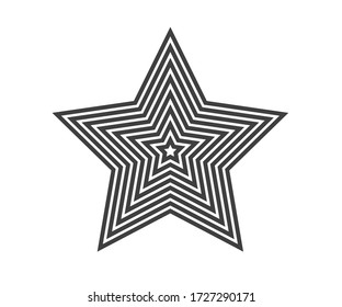 Star logo. Star lined icon, sign, symbol, Flat design, button, web. vector - illustration eps 10.