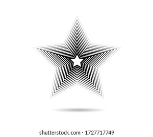Star logo. Star lined icon, sign, symbol, Flat design, button, web. vector - illustration eps 10.
