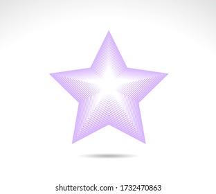 Star logo. Star lined icon, sign, symbol, Flat design, button, web. vector - illustration eps 10.