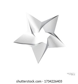 Star logo. Star lined icon, sign, symbol, Flat design, button, web. vector - illustration eps 10.