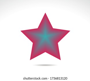 Star logo. Star lined icon, sign, symbol, Flat design, button, web. vector - illustration eps 10.