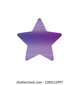 Star logo. Minimal abstract symbol. Geometrical design. Lines as element of star. Vector illustration isolated on white