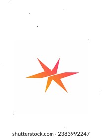 ein Sternlogo in orangefarbenen und roten Farben