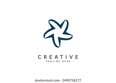 star logo, People logo, Team work, social network icon or logo, Human symbol, colorful logo.
