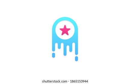 Star logo rocket. Leader vector logo design.