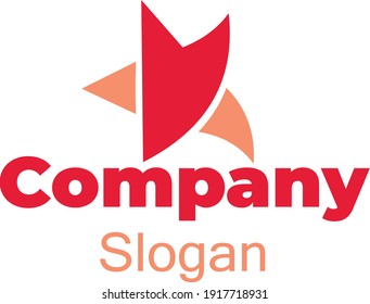 The star logo is separated into four parts, if you look carefully there is also a red location icon. Suitable for your company logo
