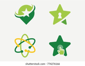 Star Logo Set  Template Design Vector, Emblem, Design Concept, Creative Symbol, Icon