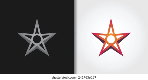 star logo set vector color
